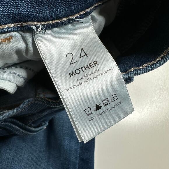 MOTHER The Hustler Ankle Fray Home Movies Frayed Edge Jeans Women's Size 24 - Picture 7 of 10